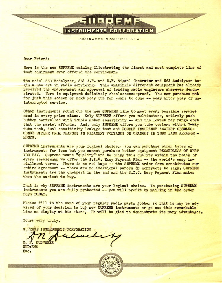 Supreme Catalog Cover Letter